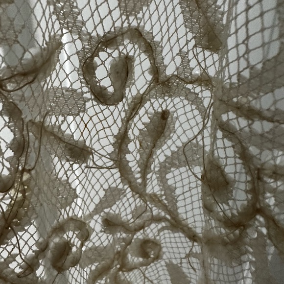 Vintage Neiman Marcus beaded sequin lace cream dress SZM - Picture 8 of 14